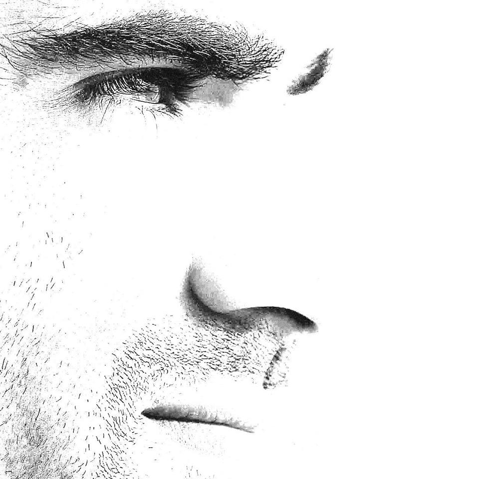 Black-and-white portrait of Mike Rushby